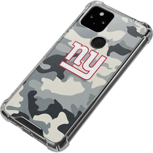 NFL New York Giants Camo Google Pixel 5 Clear Case